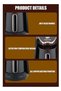 4-Cup Turkish Coffee Maker, 600W Electric Coffee Machine with Slow Brew Function, Black - 6