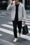 Minimalist, Simple Design, Heather Gray, Unisex, Oversized Cardigan