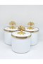 9 CM SMALL WHITE 3-PIECE ENAMELED JAR SET & SPICE JARS - 2