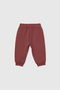 Girls' Burgundy 2-Piece Top and Bottom Set with Brushed Inside Trim - 6