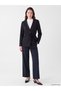 Peak New Season Navy Blue Double-Breasted Striped Women's Blazer Jacket. - 2
