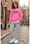 Crew-Neck Sweatshirt with Brushed Inside Print, Seasonal "Boston 1967" Print, Women's/Men's Unisex Style