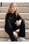 Seray New Season Black Crew Neck Sweatshirt for Young Girls