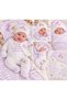 Baby Girl Newborn Hospital Discharge Set with Lavender Teddy Bear Print Blanket—5-Piece Baby Set - 2