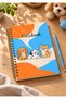 A5 Metal-Spiral-Bound, Blank Notebook with a "Mini Dogs" Cartoon Character Design Theme and Cardboard Cover; A5 Notebook with a "Mini Dogs" Cartoon Character Design Theme - 2