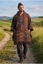 Unisex Nepal Patchwork Ethnic Patterned Hooded Tasseled Unisex Oversized Poncho - 2