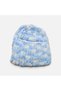 Plush Blue and White Balaclava - Winter Fleece Face Mask and Neck Warmer Beanie - 2