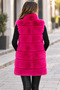 Women's Mock Neck, Hook-and-Eye Closure, Zipper, Plush Fur Vest with Zippered Pockets, Sleeveless Winter Vest - 3