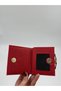 Women's Red Wallet with Clip and Snap Closure - 5
