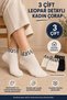3 Pairs of Women's Socks with Leopard Print – Assorted Colors, for Everyday Use - 3