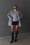 Oversized Melton Blazer Jacket - 3