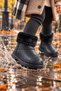 Bonny Kids' Black Waterproof EVA Winter Rain Boots with Plush Lining - 3