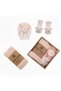 3-Piece Muslin Swaddle and Turban Hat Set - Pink