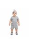 Little Champ Baby Knot Hat & Elephant Socks Set - Gray – Grey - 2