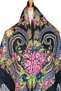 Traditional Black Shawl – Pavlovo Posad Style with Paisley & Roses - 5