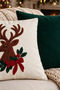 New Year's Themed Punch Embroidered 2-Piece Throw Pillow Cover Set |   Zippered 42X42 cm |   Modern Sofa Throw Pillow, Christmas Patterned, Decorative - 4