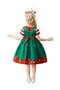 Girls Christmas Dress Green Elf Costume - 3