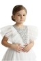 Butterfly Sequined Dress White - 2