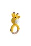Crochet Giraffe Wooden Teething Ring Rattle – Yellow - 2