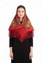 Traditional Red Folk Shawl - 2