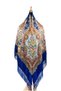 Traditional Royal Blue Folk Shawl