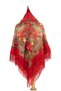 Traditional Red Folk Shawl