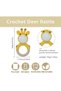 Deer Rattle Handmade Crochet Teether - Grey - 3