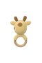 Crochet Deer Wooden Teething Ring Rattle – Light Yellow - 3