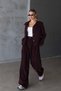 Velvet Blazer and Palazzo Pants Set - 5