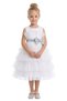 White Tiered Tulle Baby Girl Ball Gown