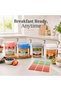 4 Pack Overnight Oats Jars with Lids & Spoon, 350ml - 2