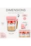 4 Pack Overnight Oats Jars with Lids & Spoon, 350ml - 3
