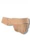 Anouk Beige Crocodile-Textured Asymmetrical Leather Belt with Tasseled Ends - Standard Size - 6