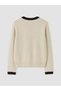 Peak New Season White Embellished-Button Women's Knit Cardigan - 6