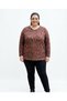 Women's Plus Size Relaxed Fit Winter Blouse - 2