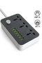 شريط طاقة مع 3 مخارج كهربائية و6 منافذ USB، مقبس شحن عالمي
