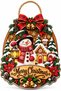 Kardam Adam Kokina Floral Gift-Wrapped Christmas Door Decoration, Christmas Door Ornament, Christmas Decorations, Themed Gifts 2027 (22-30 cm) - 2