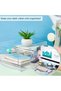 Stackable Acrylic Paper Tray Clear Desk Organizer Letter Size File Office Document - 4
