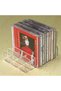 رف السجل DVD Storage Box Tray Clear Acrylic CD Holder Rack Stackable Display Organizer - 4