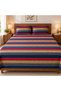King Size Flat Bedsheet Set, 3 Pieces, 260 x 240 cm (Navy Blue) - 3