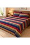 King Size Flat Bedsheet Set, 3 Pieces, 260 x 240 cm (Navy Blue) - 4