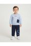 Boys' Baby Dinosaur-Printed Winter 3-Ply Fleece 1-2-3-4 Years Old 2-Piece Top and Bottom Set