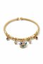 Women's Gold-Toned Bracelet with Colorful Zircon Stones and an Evil Eye Charm (Ships in a Box) - 2