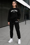 ZERO-NECK BRUSHED INSIDE TRACKSUIT, SEASONAL, WITH "NEW YORK, U.S.A." PRINT, WOMEN'S / MEN'S UNISEX STYLE