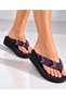 Women's Wedge Heel, 4.5 cm, Fabric-Lined, Toe-Separated, Comfortable Slippers That Don't Hurt Your Feet - 3