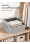 Yoawllty Clothes Organizer for Closet, Cabinet Organizer & Storage Bins with Handles