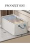 DUNISO 3 Pieces Wardrobe Clothing Storage Box Set, Visible Linen Storage Box - 3