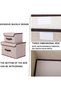 Deo King 2-Piece Foldable Cloth Storage Box Beige - 3