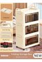 DUNISO 3 Layers Folding Storage Box with Lids, Plastic Stackable Storage Box Storage Bins with