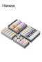 Hanayo 4 Pcs Closet Drawer Organizer Foldable Underwear and Bras Drawer Organizers Non-woven Fabric